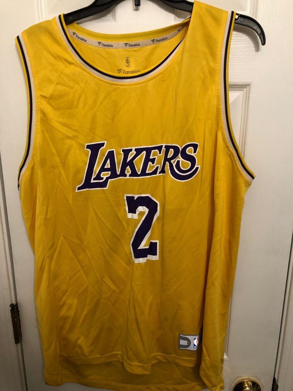 Nike LA‎ Lakers Game Jersey #2 Size Large 48 Fanatics
